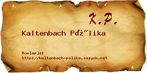 Kaltenbach Pólika névjegykártya